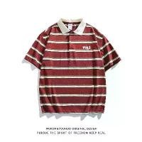 ราคา เสื้อโปโลลายทางสำหรับผู้ชาย สไตล์อเมริกัน ชุดลำลองฤดูร้อน คอปกอเนกประสงค์ ทำจากผ้าฝ้ายแท้ สไตล์ฮ่องกง ทรงหลวม เหมาะสำหรับคู่รัก เสื้อแขนสั้น weak hero class jacket shirts men adidas jacket men (173154