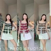 ราคา เสื้อครอปแขนตุ๊กตา เสื้อกล้ามลายสก๊อต*สีแดง ผูกโบว์ที่อก งานสีแดง คริสต์มาส Christmas น่ารักๆ ป้าย PROD. (PR005) สินค้าขายดี (1731698310485476907)
