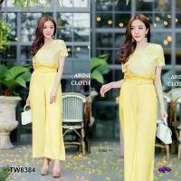 ราคา Garden Clothes ชุดเซ็ท SET เสื้อลูกไม้+กางเกงขายาว+เข็มขัด (1732225634317273791)