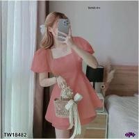 ราคา Garden Clothes ชุดเซ็ท SET 2 ชิ้น เสื้อคอเหลี่ยมแขนบอลลูน + กางเกงขาสั้น สีชมพูเข้ม (1732218758751488703)