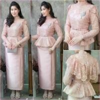 ราคา Set เสื้อแขนยาว +ผ้าถุงป้ายหน้า ชุดไทยประยุกต์ ชุดไทย ร.5 สีโรสโกลด์ ช ุ ด ไ ท ย ส ว ย ๆ thai traditional dress (1731865098876650596)