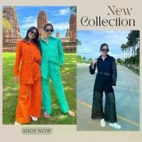 ราคา Set Shirt Lacy ชุดเซ็ทเสื้อเชิ้ต&กางเกงขายาว ขายเเยกชิ้น เซตผ้าคอตตอนฉลุลายลูกไม้มีซับใน เซ็ทออกงาน ชุดใส่เที่ยว (1732062221932005449)