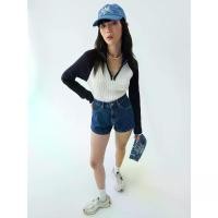 ราคา [Pomelo] กางเกงยีนส์ขาสั้น / Denim Shorts (1730963100018706523)