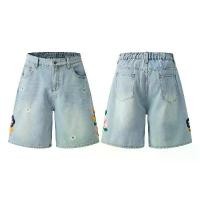 ราคา MNO.9 Demin shorts E21 กางเกงยีนส์ขาสั้น ลายปักดอกไม้ ชายหญิงใส่ได้ ทรงกระบอก ขายดีประจำเดือนนี้ (1732166831093614240)