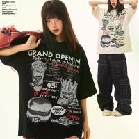 ราคา เสื้อยืดแขนสั้นพิมพ์ลายวินเทจอเมริกัน เอิร์ล เฟย์ จ.โอ. สำหรับเด็กทารกและเด็กผู้หญิง แบรนด์แฟชั่นฤดูร้อน ทรงหลวม เสื้อครึ่งแขนคู่รัก สงกรานต์ ชุด คู่ คน อ้วน ไซส์ ใหญ่ xl มิเชล ผ (1732027140397172631)