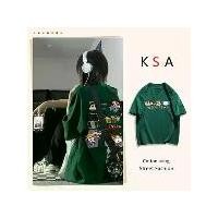ราคา เสื้อยืดแขนสั้นสำหรับผู้หญิง สไตล์อเมริกันสตรีท ผ้าฝ้ายหนัก 260G ทรงหลวม พิมพ์ลาย Shin-chan Crayon แบรนด์อินเทรนด์ เหมาะสำหรับฤดูร้อน เสื้อคู่รัก ชุด คู่ คน อ้วน ไซส์ ใหญ่ xl สาย (1731974103535552357)