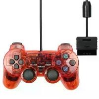 ราคา คอนโซลเกมแบบมีสาย, ที่จับ PS2, การสั่นสะเทือนแบบคู่, สีโปร่งใส, การออกแบบเกล็ดหิมะ, Gamepad PS2 สีดำ เหลือง จอย เกม ม่วง ฟ้า สีขาว สีส้ม สีแดง (1731288850553538928)