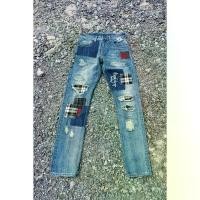 ราคา Blacksheep Jeans กางเกงยีนส์ขายาว สไตล์ Patchwork Unisex รุ่น BSUSF-170905 (1729618166544042951)