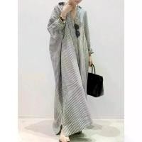 ราคา กระโปรงเสื้อเชิ้ตผ้าลินินลายทางสไตล์ญี่ปุ่น ทรงหลวมและโอเวอร์ไซส์ แขนยาว เหมาะสำหรับฤดูใบไม้ผลิและฤดูใบไม้ร่วง สไตล์เกาหลี เดรสสาวอวบ เดรส Dress ผู้หญิง (1731370252428479328)