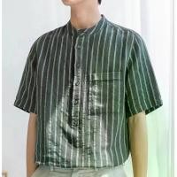 ราคา เสื้อสวมหัว เสื้อครึ่งแขน สไตล์ญี่ปุ่น เสื้อยืด เสื้อผ้าฝ้ายอินเทรนด์ ลายทาง เสื้อเชิ้ตแขนสั้น สำหรับผู้ชาย ใส่หน้าร้อน ทรงหลวม ผ้าบาง คอปก can เสื้อ hara (1731679157152679479)