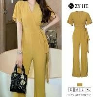 ราคา ZY·HT จั๊มสูทผู้หญิง จั๊มสูทขายาว สีเหลือง จั๊มสูทเกาหลี จั๊มสูทเซ็กซี่ ชุดเอี้ยมหญิง ชุดออกงาน ชุดเดรสทำงาน ชุดไฮโซ 20550 (1732213973381449099)