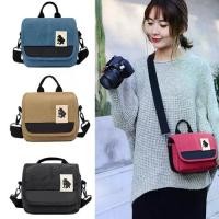 ราคา กระเป๋าใส่กล้อง วัสดุผ้าใบ สำหรับ Canon EOS M10, M6, M5, SX60, SX50, SX30, SX510, 1100D, 1200D, 1300D, 450D, 500D, 600D, 550D, เลนส์ 18-55mm (1732247537551968443)
