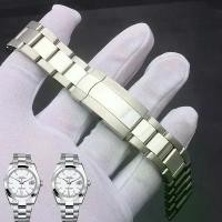 ราคา สายนาฬิกาผู้ชาย สแตนเลสทึบ เหมาะสำหรับ Rolex Oyster Perpetual Datejust DAYTONA SUBMARINER สายนาฬิกาสร้อยข้อมือสุดหรู 20 มม. (1732181138285300371)