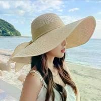 ราคา หมวกฟาง, หมวกชายหาดฤดูร้อน, เส้นรอบวงศีรษะขนาดใหญ่, สไตล์เกาหลี, ผ้าคลุมหน้า, อเนกประสงค์สำหรับเดินทางและวันหยุด, หมวกกันแดด, หมวกบังแดด หน้ากาก พรานบุญ obito mask หน้ากาก พรานบุญ (1731652137315894657