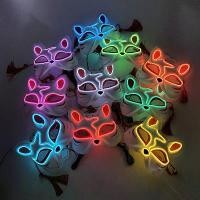 ราคา หน้ากาก LED, หน้ากากจิ้งจอกญี่ปุ่นส่องสว่าง, หน้ากากแมวครึ่งหน้า, เครื่องแต่งกายราล, ปาร์ตี้เทศกาล, มีแตร (1731555897929663805)