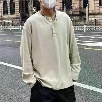 ราคา MNO.9 T-shirt long-Sleeve T54 เสื้อยืดผู้ชาย แขนยาว คอกระดุมแป๊ก ลำลองทรงหลวม เสื้อวินเทจ ขายดี (1731663464668104675)