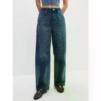 ราคา [Pomelo] กางเกงยีนส์แต่งคริสตัล / Diamante Jeans (1731509077171210331)