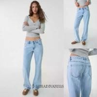 ราคา STRADIVARIUS MID-RISE JEANS กางเกงยีนส์ขายาว ทรงกระบอก สียีนส์อ่อน คลังสินค้า (1732031580516419192)