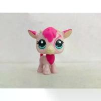ราคา ของเล่น Littlest Pet Shop, ฟิกเกอร์ LPS, วัวสีชมพู, ตาสีฟ้า, สินค้า # 7077 (1732097680684713782)