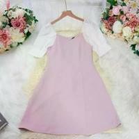 ราคา ชุดเดรส,ชุดออกงาน สีชมพูกะปิ ซิปซ่อนด้านหลัง ซับในทั้งตัว แขนยาวสามส่วน คอเสื้อรูปหัวใจ ผ้าโพลีเอสเตอร์ ความยาวชุด=34 จัดส่งฟรี กทม (1731613770311108096)