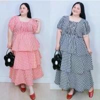 ราคา [ ส่งฟรี ] ด235 แม็กซี่เดรส ชุดเดรส เดรสสาวอวบ ชุดคนอ้วน ชุดสาวอวบ ขนมชั้นลายสก็อต สาวอวบ พลัสไซส์ ที่นิยมมากที่สุด (1731448875582653782)