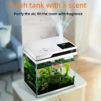ราคา ตู้ปลาพ่นอโรม่าห้องนอน 11/14/16นิ้ว ตู้ปลาให้อาหารปลาอัตโนมัติ Smart aromatherapy fish tank (1731537042991056103)