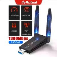 ราคา Actual WIFI Adapter 1800Mbps USB3.0 Wireless Dual Band 2.4 Ghz + 5 Ghz for Laptop PC Desktop (1731577953281803486)