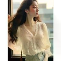 ราคา เสื้อเชิ้ตลูกไม้ ท็อป มาใหม่ อ่อนโยน หนุ่ม แฟชั่น โนเบิล ชิค เสื้อ เชิ้ต ซาติน ผ้า ลินิน ผสม คอลคอด ตอน เสื้อ ชีฟอง ผู้ดี เสื้อ ที เสื้อ ลูกไม้ ร้าน นิ่ม premium linen (1732132841170765934)