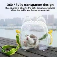 ราคา กระเป๋าใส่ของแบบพกพา โปร่งใส ดีไซน์ครอสบอดี้ เหมาะสำหรับหนูแฮมสเตอร์ หนูแฮมสเตอร์สีทอง หนูเจอร์เบอร และแมลงวันในกรง พกพาสะดวก เสื้อ กระรอก พร้อม สายจูง เม่นแคระ พีวีซี บ้านและ (1731967994792347572)