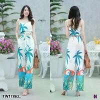 ราคา The Perfect Ladies ชุดเซ็ท SET 2 ชิ้น เสื้อครอปสายเดี่ยวลายมะพร้าว + กางเกงลายมะพร้าว ที่นิยมมากที่สุด (1731794353130079677)