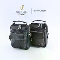 ราคา Udomagg&Findig อุดมเอก ฟินดิจ กระเป๋าหนังวัวแท้ แบบสะพายข้าง ผู้ชาย Messenger Bag #รหัส XB040 (1732567189628552961)