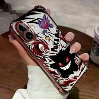 ราคา เคสโทรศัพท์มือถือ, สำหรับ iPhone 12 11 X XS XR 7 6 Pro Plus Max, การออกแบบ Gengar ตาสีแดง, ชุบ Pokemon, กันกระแทกสี่มุม, เคสป้องกัน (1731904397218843492)