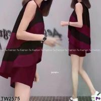 ราคา Garden Clothes ชุดเซ็ท SET 2ชิ้น เสื้อลายริ้วขาวกรมทรงหางปลา+กางเกง สีแดง-ดำ (1732225588412320447)
