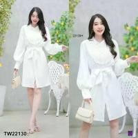 ราคา Garden Clothes ชุดเดรส เดรสแขนยาว คอจีน กระดุมหน้า อกแต่งลูกไม้ .. สีขาว (1732218711229303487)