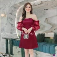 ราคา Garden Clothes ชุดเดรส เดรสเกาะอก แขนแก้ว .. สีแดงเลือดหมู (1732225636595043007)