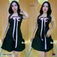 ราคา Garden Clothes ชุดเดรส เดรสสั้น เกาะอก โบว์อก .. สีดำ (1732225625073814207)