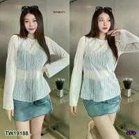 ราคา Garden Clothes เสื้อเชิ้ต & เบลาส์ เสื้อซีทรูแขนยาว ลายทาง .. สีขาว (1732225613431868095)