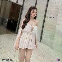 ราคา Garden Clothes ชุดจั๊มสูท จั้มสูทขาสั้นชีฟอง แขนเสื้อปาดไหล่ผ่าแขน .. สีขาว (1732225613378652863)