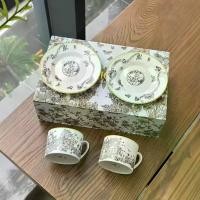 ราคา ชุดกาแฟพิมพ์ลาย Ruyi ผีเสื้อและดอกไม้ ชุดของขวัญถ้วยคู่และจานรอง เหมาะสำหรับน้ำชายามบ่ายและกาแฟ ถ้วยกาแฟ (1730925784579737792)