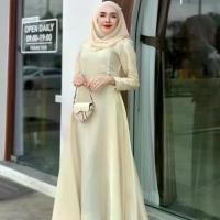 ราคา เดรสยาว Maxidress ชุดเดรสทรงบาน เดรสมุสลิม เดรสออกงาน ชุดเดรสเพื่อนเจ้า ชุดเดรสใส่ไปงานแต่ง เนื้อผ้าซาตินปารีส ชุดเดรสแฟชั่น (1729662868537510033)