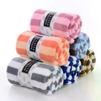 ราคา ผ้าขนหนูผืนเล็ก ผ้าเช็ดผม ลายริ้ว ขนาด 26*56cm. คละสี (1731480631515514475)