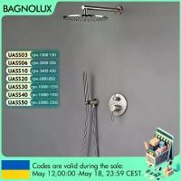 ราคา Bagnolux ชุดฝักบัวทองเหลืองวาดปกปิดแขวนผนังหัวด้านบนและผ้าม่านมือสองฟังก์ชั่นผสมร้อนเย็นก๊อกน้ําห้องน้ํา (1731471952095773960)