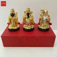ราคา สินค้าขายดี ฮกลกซิ่ว 3 องค์ งานเรซิ่นสีทอง สูง 3.5 นิ้ว แก้ชงปี 66 (1731400402534499893)