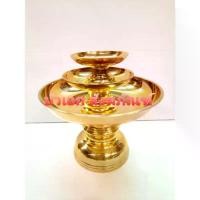 ราคา สินค้าขายดี พานทองเหลือง พาน ทองเหลืองแท้ เนื้อหนา มีหลายขนาด (1731399951567193105)