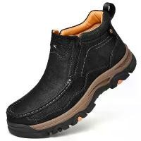 ราคา รองเท้าบูทผู้ชาย หนังแท้ รองเท้าบูทหุ้มข้อ ยาง รองเท้ากลางแจ้ง เหมาะสำหรับการเดินป่าและปีนเขา Sport กีฬา (1731065880216176879)