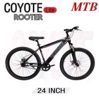 ราคา COYOTEจักรยานเสือภูเขา จักรยานเด็กโต COYOTE LITE ROOTER โช๊คหน้า ดิสเบรคหน้า-หลัง วงล้อ 24 นิ้ว ออกกำลังกาย กลางแจ้ง กีฬา Sport (1730010792978057793)