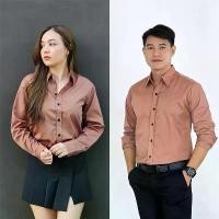 ราคา takayay brand เสื้อเชิ้ต สีชมพูกะปิ 36-54 นิ้ว ผ้าคอตตอนทวิล เสื้อเชิ้ตสีพาสเทล man clothing กร้าม คาดิแกน น่ารัก มี บรา ใน ตัว ยืดงาน ป้าย ผู้ชาย Cotton Shirt นิวยอร์ (1731602358695201452)