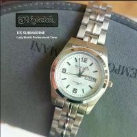 ราคา นาฬิกาผู้หญิง US SUBMARINE รุ่น SUB-006L นาฬิกาข้อมือ ตัวเรือนและสายสแตนเลสแท้ สีเงิน มีวันที่ กันน้ำ 100% ของแท้ patek ผู้ หญิง cat watch roulotte ข้อมือ สวยๆ ทอง ชุบเศษ ทองแท้ ja (173136845963241311