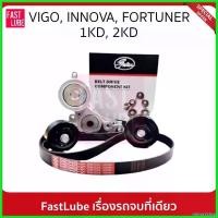 ราคา mirrorZshop ปัจจุบัน GATES ชุดลูกรอก สายพานหน้าเครื่อง TOYOTA Vigo, Fortuner 1KD 2KD #ACK7PK1516K1 รถยนต์ Motorcycle pro fender Auto (1730510078348068873)