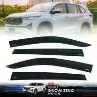 ราคา แบบพกพา กันสาดประตู คิ้วกันสาด รุ่น โตโยต้า อินโนว่า ซีนิกซ์ TOYOTA INNOVA ZENIX ปี 2023 - 2024 สีดำ โลโก้ขาว 4 ชิ้น Car รถยนต์ กันฝน ผ้า (1731662880223496306)